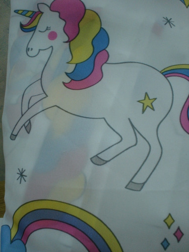 Cortina De Baño Unicornio  Infantil Jer