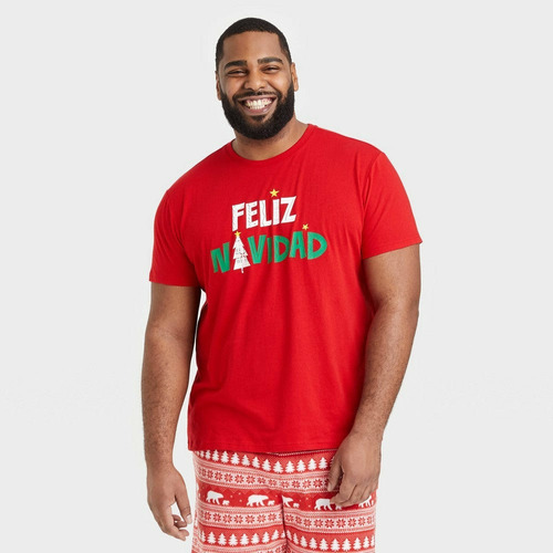 Franela Manga Corta. Wonder Shop. Feliz Navidad. 3xl