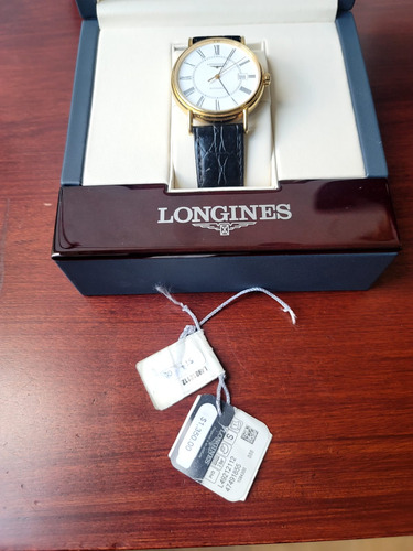 Reloj Longines L49212112 Presence Automático Negro Dorado Blanco (Usado)