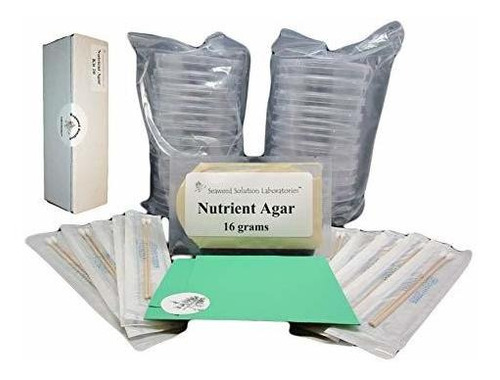Agar Nutritivo Kit, Incluye 20 Placas De Petri Estériles Con