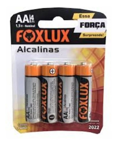60 Pilha Alcalina Blister Aa 4 Cpt Duracell Foxlux15 Cartela
