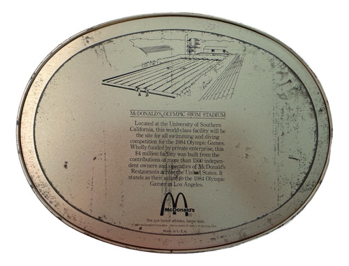 Mcdonalds Charola Juegos Olímpicos 1984 Los Angeles (Usado)