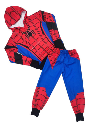 Conjunto Sudadera Pants Niño Spiderman Felpa Full Print