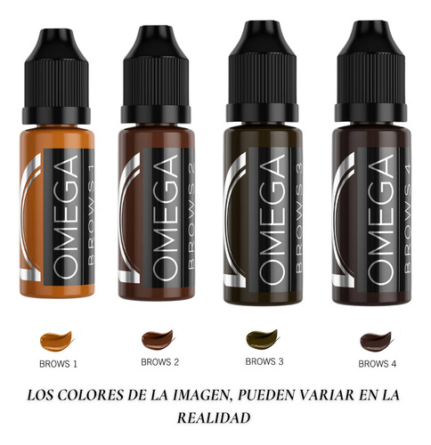 Omega Pigmentos Para Micropigmentación De Cejas 17ml Color Brows 3