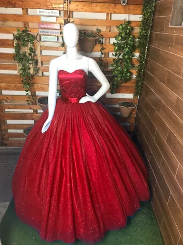 Vestido Princesa p/Noiva Casamento Formatura Debutante Vermelho no