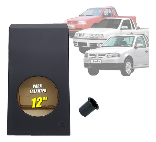 Caixa Vazia Trapézio 1 Sub De 12'' Saveiro G2 G3 G4 Com Duto
