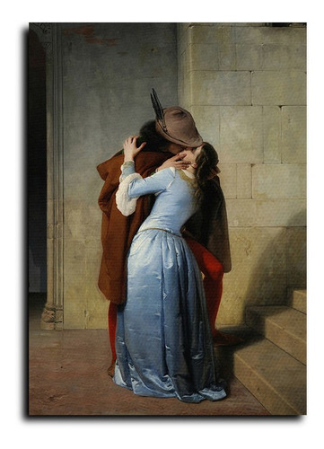 Cuadro Decorativo Canvas 100x140 Beso De Francesco Hayez