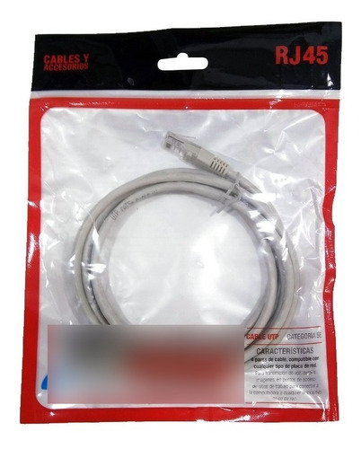 Imagen 4 de 4 de Cable De Red Armado Patch Cord 2 Metros Rj45 Utp Cable Gtia