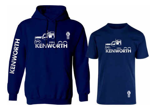 Kit De Sudadera + Playera Mod Kenworth Truck W900 Silver