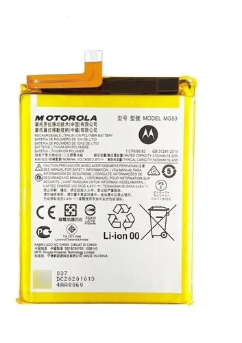 Bateria Motorola Moto G9 Plus Xt2087 Mg50 Original 