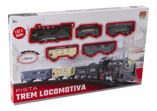 Brinquedo De Criança Com Luz Som E Movimento Trem Locomotiva