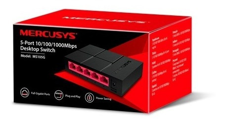 Imagen 4 de 4 de Switch De Escritorio Ms105g 5 Puertos 10/100 / 1,000 Mbps