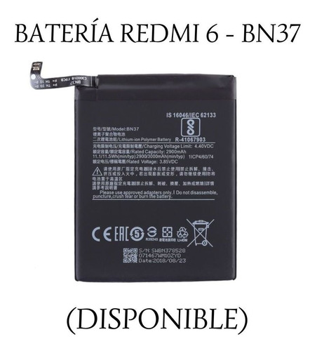 Batería Redmi 6 /bn37.