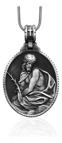 Medalla Collar Jesús Pensativo Plata 925: Regalo