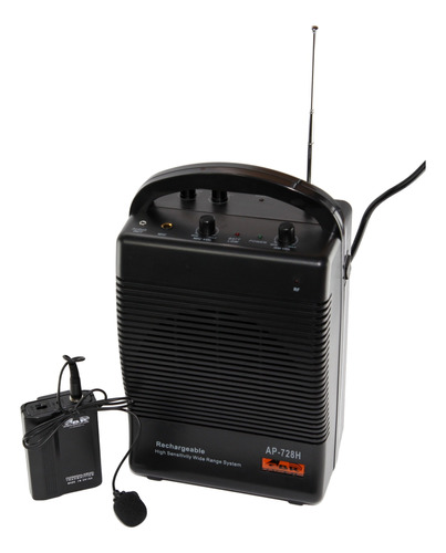 Amplificador Parlante Bateri Microfono Corbatero Inalambrico