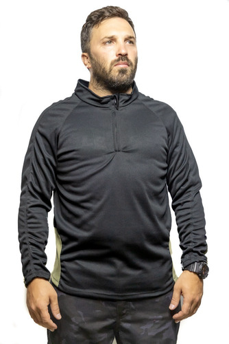 Remera Termica Con Cierre Seawolf Tactical Negro