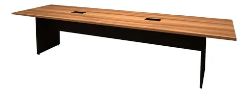comprar Mesa De Reunião Nogal 3,20m X 1,10m 2 Caixas De Tomadas F5