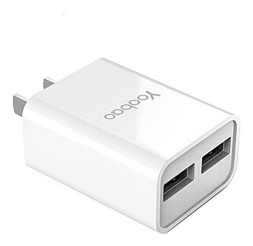 Adaptador Cargador 2 Puertos Usb  Yoobao Blanco Yb-722s Gs