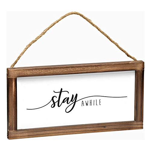 Stay A While Signs For Home Decor 6x12 Inch - Mbjzb