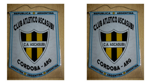 Banderin Mediano 27cm Club Atletico Ascasubi Cordoba