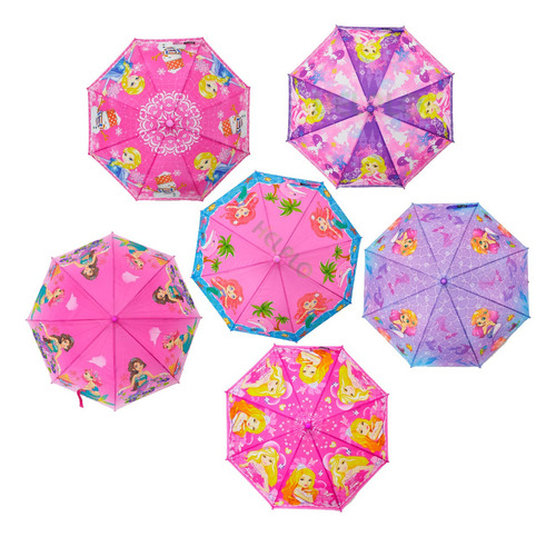 Guarda-chuva Infantil Automático Meninas Com Apito Cor Frozen Rosa