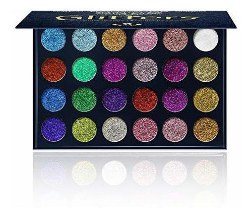 Paleta De Sombras De Ojos 24 Glitter Prensado Profesional - 