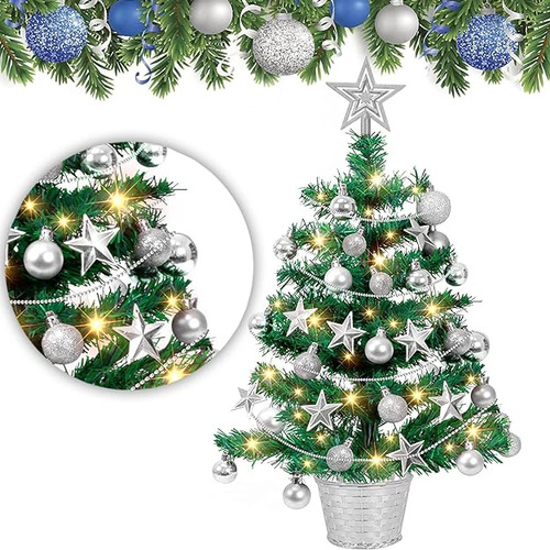 Arbol De Navidad De Mesa De 20 Pulgadas Con Luces Mini Arbol