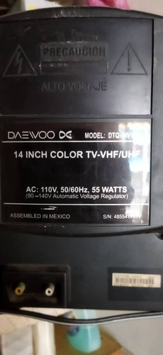 Imagen 2 de 3 de Televisor 14 Pulgadas Marca Daewoo Color