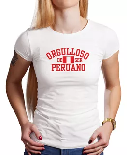 Polo Dama Orgulloso De Ser Peruano (d0203 Boleto.store)