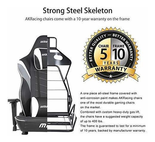 Imagen 3 de 12 de Silla De Juego Akracing Masters Series Max Con Asiento Ancho