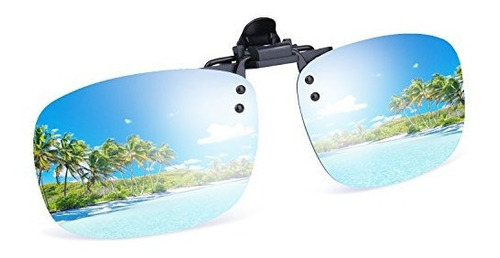 Besgoods Cool Siver Espejo Polarizado Clipon Flip Up Gafas D