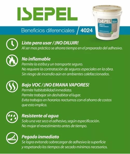 Imagen 2 de 6 de Adhesivo Contacto Ecologico 4 Kg 4024 Alfombra Piso Vinilico