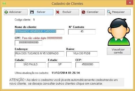 Sistema Completo P/ Emissão E Controle De Carnês