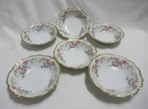 Comprar Juego 6 Compoteras Bowls Porcelana Flores Bavaria Germany