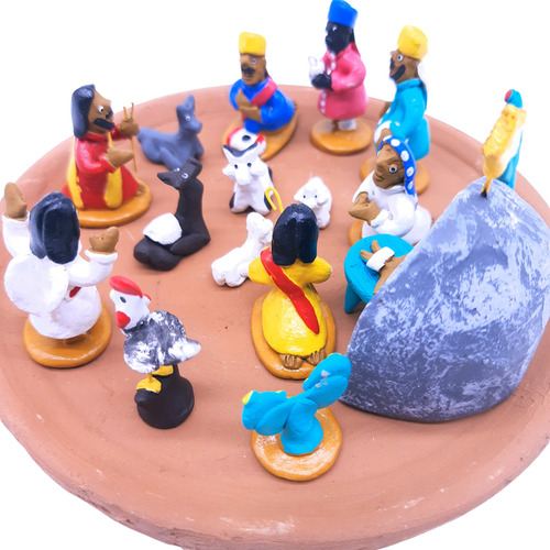 Estátua Presépio Miniaturas Escultura Em Cerâmica De Caruaru
