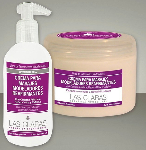 Crema Para Masajes Las Claras 240ml Modeladora Reafirmante