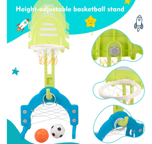 Juego De Tobogán Y Columpio Para Niños 6 En 1, 1-8 Años. 03