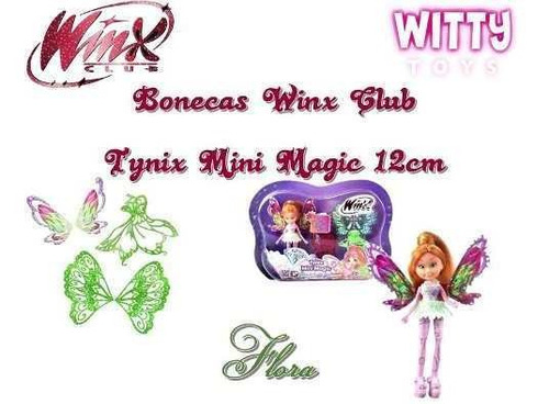 Kit 4 Boneca Winx Club Tynix Mini Magic Winx Bloom Winx Fada