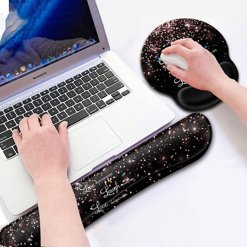 Mouse pad de teclado de lycra lavável com apoio de pulso