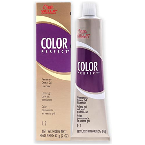 Tinte Permanente En Gel En Crema Wella Color Perfect, 4a Med