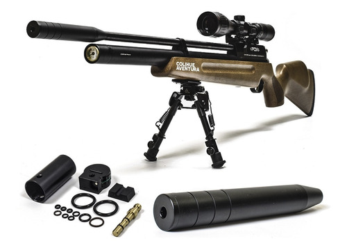 Rifle Pcp Fox M11 Hunter Cal 6,35mm - Cargador - Supresor