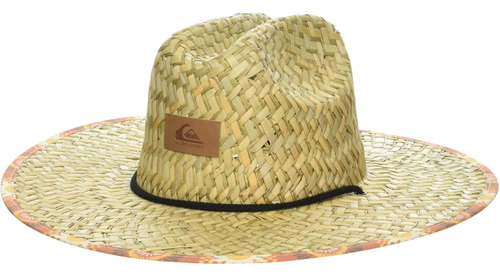 Quiksilver Sombrero Paja Sol Playa Con Ala Ancha Salvavidas