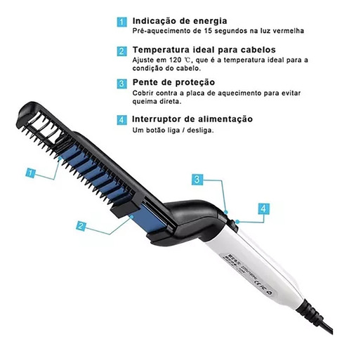 Chapinha Alisadora Modeladora Masculino Cabelo E Barba