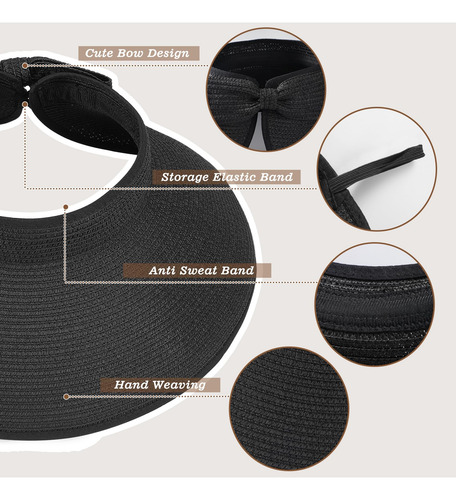 Sombreros Para Mujer, Sombrero De Playa De Paja De Moda Con