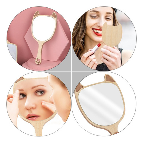 Espejo De Maquillaje De Mano Con Diseño