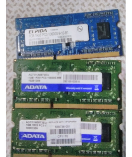 Memorias Ram Ddr3 1gb - Laptop