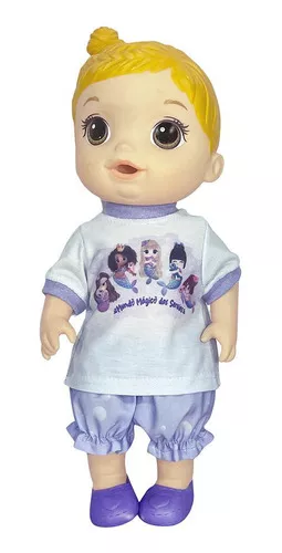 Kit Roupa Boneca Baby Alive Surf Mundo Mágico Das Sereias