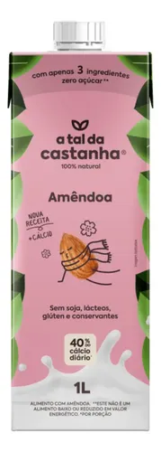 Bebida Vegetal Amêndoa A Tal Da Castanha 1 Litro