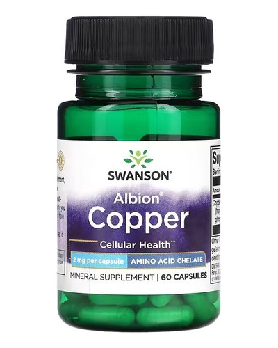 Albion Copper Cobre 2 Mg 60 Capsulas Swanson