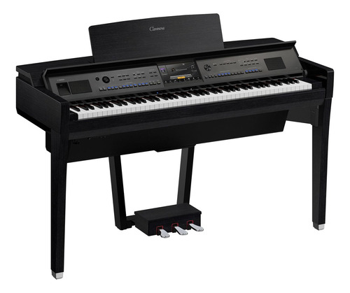 Piano Clavinova Yamaha Cvp-909b 88 Teclas Preto Fosco